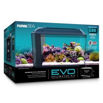 Evo Aquarium Complete Kit 13.5 Gallons (22" x 11.5" x 12.5") w/Skimmer & Heater - Fluval