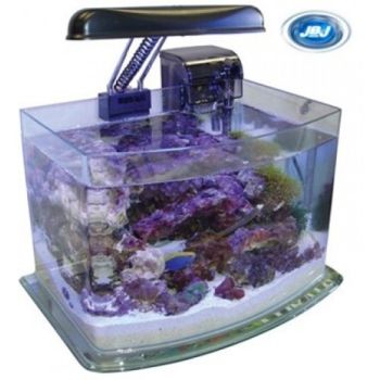 Picotope 3 Gallon Curved Glass Nano Aquarium Kit (11.8" x 8.9" x 8.1") - JBJ
