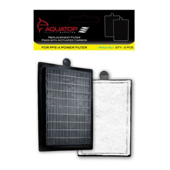PFE-4RCI Replacement Filter Inserts with Activated Carbon - AquaTop